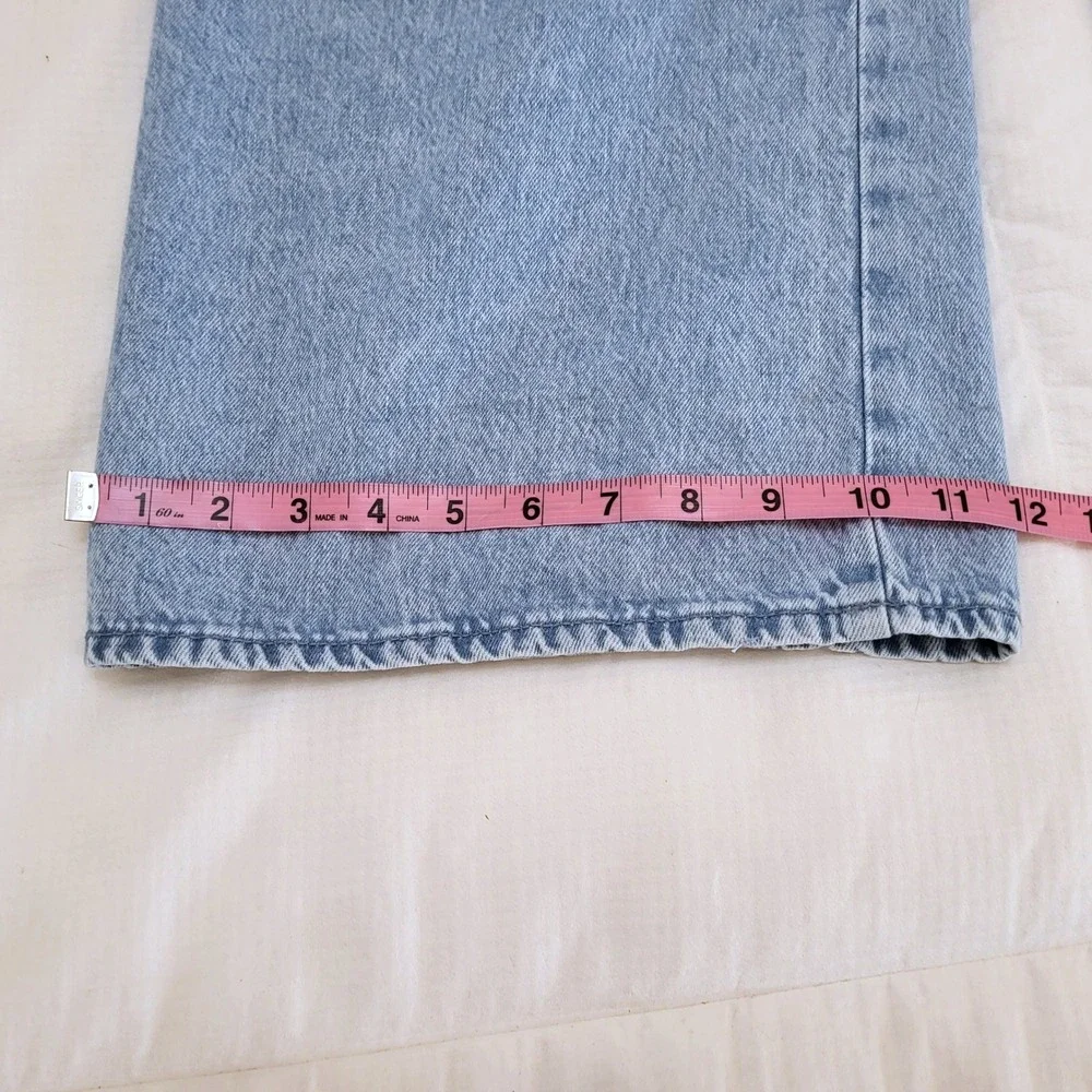 Old Navy Jeans Baggy Wide Barrel Leg High Rise Cargo Light Wash Cotton Girls 16